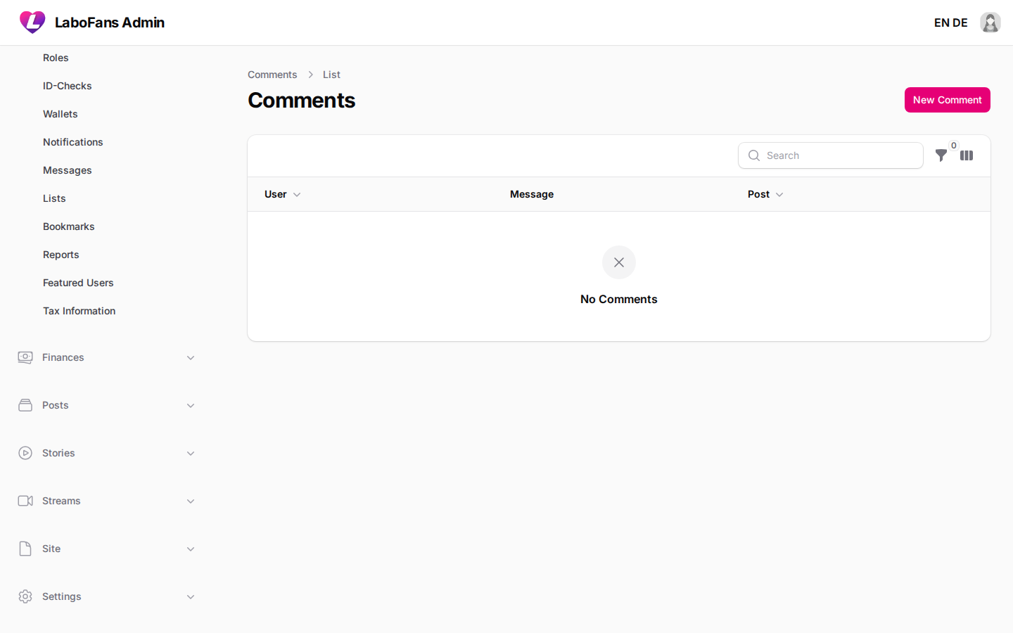 Comments screenshot