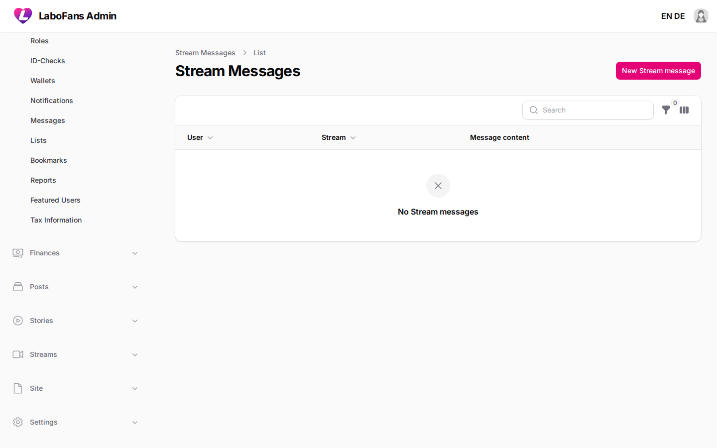 Stream Messages screenshot