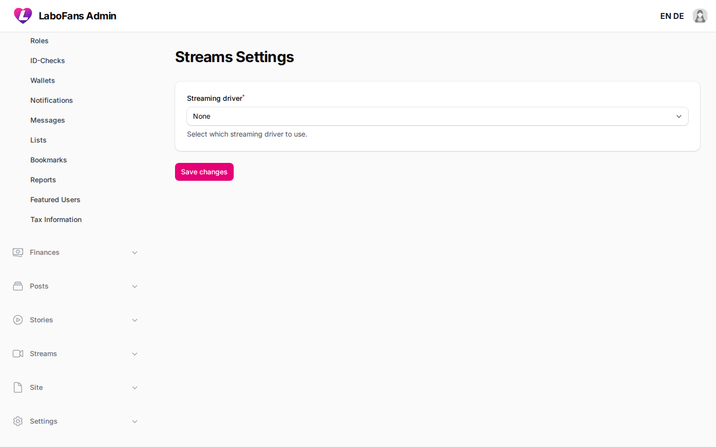 Streams screenshot