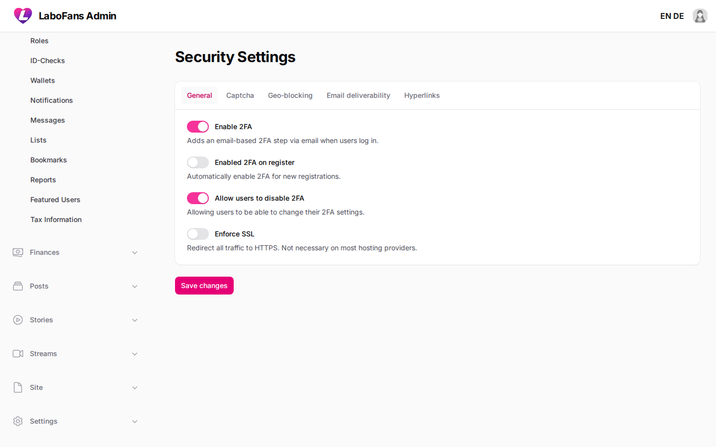 Security screenshot
