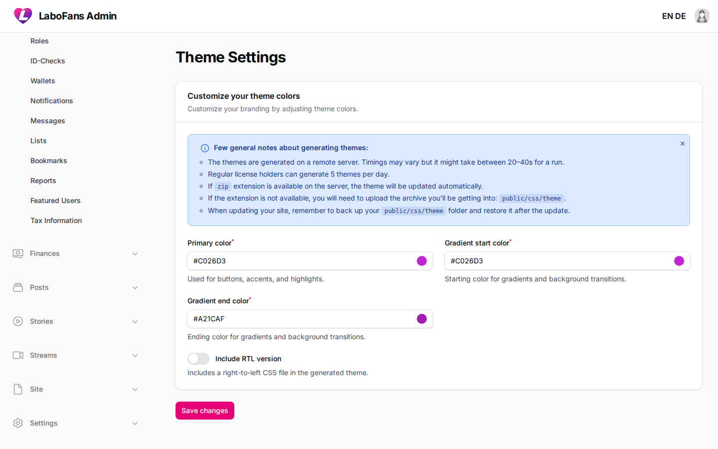 Theme screenshot