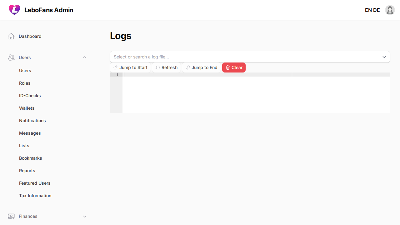 Logs screenshot